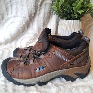 Keen Targhee II Waterproof Hiking Trail Shoes Brown Leather Outdoor Womens Sz 10